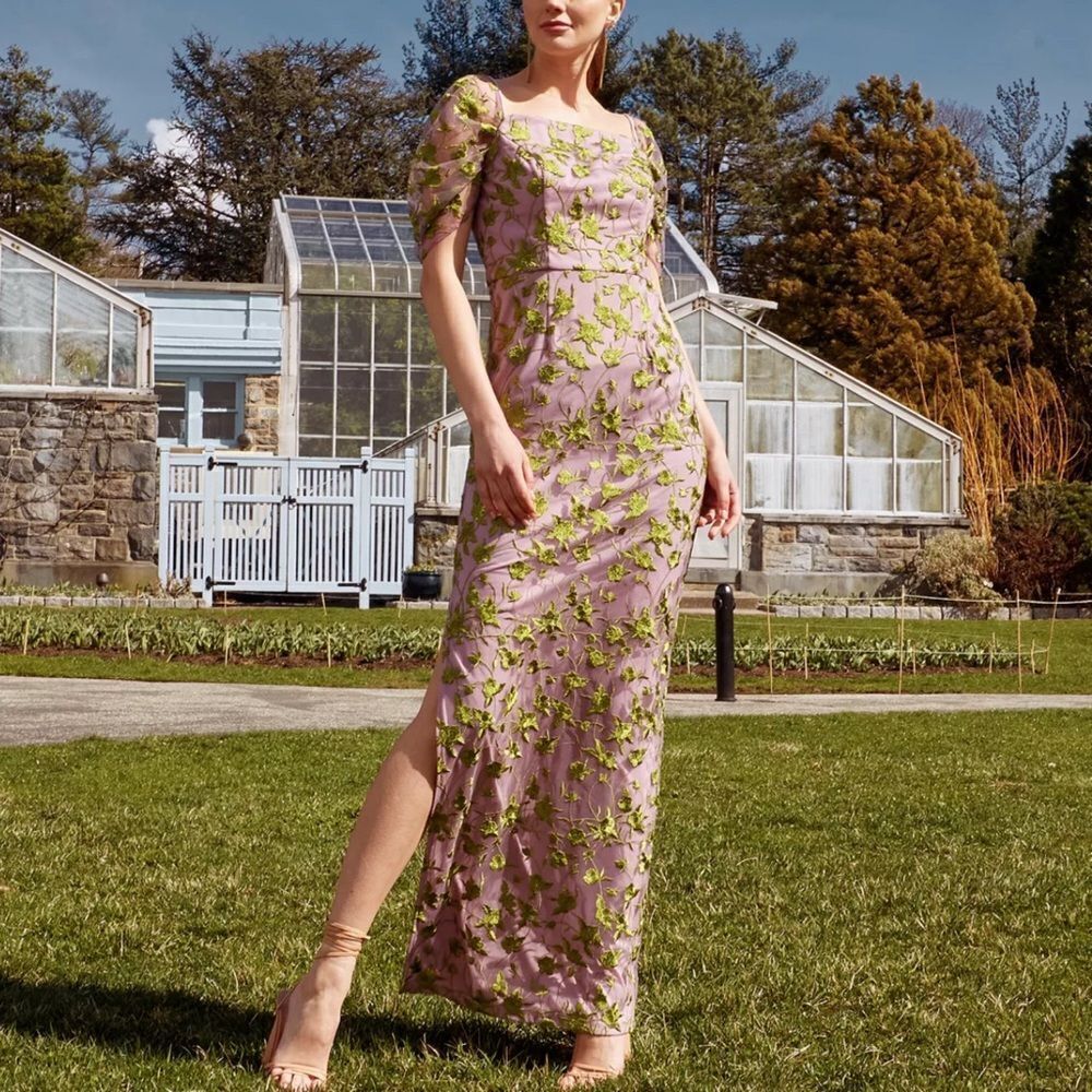 JS Collections Embroidered Gown - Picture 1 of 9